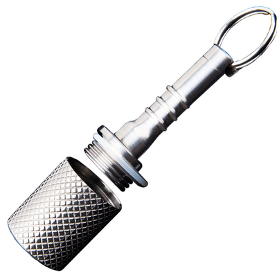 Aluminum Waterproof Pill Box Case Bottle Key Ring Holder