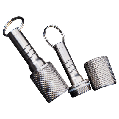 Mini Aluminum Pill Case Bottle Box Holder Keychain