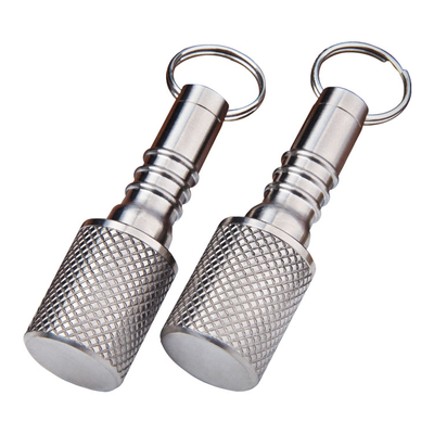 Aluminum Waterproof Pill Box Case Bottle Key Ring Holder