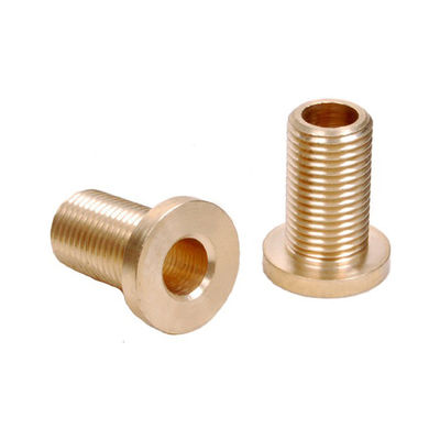 0.1mm Tolerance Ra1.6 Brass CNC Turned Parts Sandblasting Heat Treatment